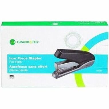 Grand & Toy Full-Strip Desktop Stapler - Staples Upto 20 of 20lb Paper - Holds Upto 210 Staple - Full Strip - Staple Size: 1/4" (6.35 mm) - Black - Metal - 1 Each 40 SHT CAPACITY 