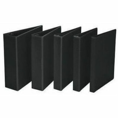 Grand & Toy 2" Customizer Presentation Binder, Round-Ring, Black, Letter-Size (8 1/2" x 11") - Letter - 8 1/2" (215.90 mm) x 11" (279.40 mm) Sheet Size - 625 Sheet Capacity - 3 x 2" (50.80 mm) Ring(s) - Fastener(s): Round Ring - Pocket(s): 4, Internal - Polypropylene, Plastic - Black - Recycled - PV  