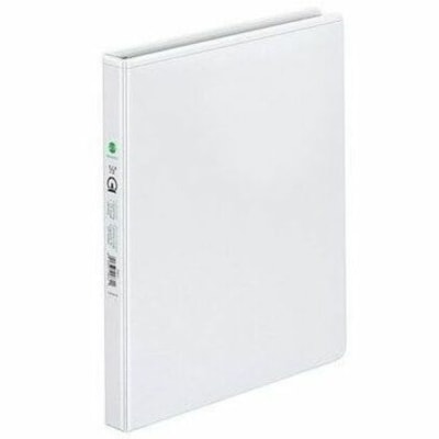 Grand & Toy 1/2''Customizer Presentation Binder, Round-Ring, White, Letter-Size(8 1/2''x11") - 1/2" (12.70 mm) Binder Capacity - Letter - 8 1/2" (215.90 mm) x 11" (279.40 mm) Sheet Size - 125 Sheet Capacity - 0.50" (12.70 mm) Ring(s) - Fastener(s): Round Ring - Pocket(s): 4, Internal, Front & Back -  