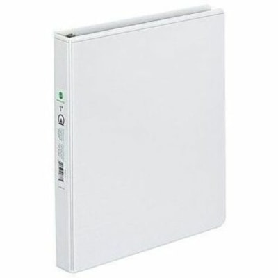 Grand & Toy 1''Customizer Presentation Binder, Round-Ring, White, Letter-Size(8 1/2'' x 11") - 1" (25.40 mm) Binder Capacity - Letter - 8 1/2" (215.90 mm) x 11" (279.40 mm) Sheet Size - 225 Sheet Capacity - 1" (25.40 mm) Ring(s) - Fastener(s): Round Ring - Pocket(s): 4, Internal, Front & Back - Poly  