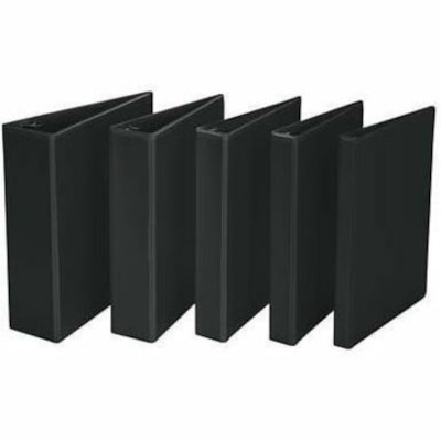 Grand & Toy 1''Customizer Presentation Binder, Round-Ring, Black, Letter-Size(8 1/2'' x 11") - 1" (25.40 mm) Binder Capacity - Letter - 8 1/2" (215.90 mm) x 11" (279.40 mm) Sheet Size - 225 Sheet Capacity - 1" (25.40 mm) Ring(s) - Fastener(s): Round Ring - Pocket(s): 4, Inside Front & Back - Polypro  