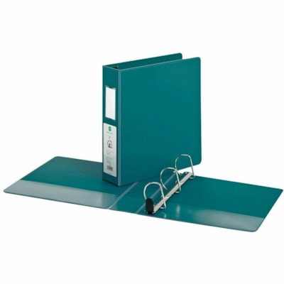 Grand & Toy - Classeur anneaux - format lettre - format 8 1/2 po (215,90 mm) x 11 po (279,40 mm) - 565 Capacité en feuilles - 3 x 2 po (50,80 mm) Ring(s) - Fastener(s) : Anneau en D - Pocket(s) : 4, Avant et arrière, Interne - Polypropylène, Plastique, Vinyle - Vert - Recycl&eac ANNEAUX COMBI  FORMAT LETTRE VINYLE RELIEF 2 POC INT