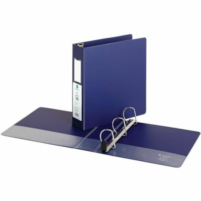Grand & Toy 2" , D-Ring, Blue, Letter-size (8 1/2" x 11") - Letter - 8 1/2" (215.90 mm) x 11" (279.40 mm) Sheet Size - 565 Sheet Capacity - 3 x 2" (50.80 mm) Ring(s) - Fastener(s): D-Ring - Pocket(s): 4, Front & Back, Internal - Polypropylene, Plastic, Vinyl - Blue - Recycled - Locking Ring, Lockabl LEATHER GRAINED VINYL 2 INSIDE POCKETS