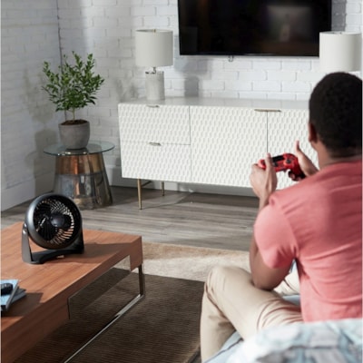Honeywell Turbo Force HT900C Portable Fan - 3 Blades - 177.8 mm (7") Fan Diameter - 3 Speed - Pivoting Head, Air Circulation, Quiet, Energy Efficient, Carrying Handle, 90° Swing - 10.90" (276.86 mm) Height x 10.90" (276.86 mm) Width x 6.30" (160.02 mm) Depth - Black AIR CIRCULATOR TECH FORCE POWER