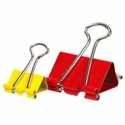 Grand & Toy Binder Clip - Mini, Small, Large - for Document, Paper, Binder - Reusable - Assorted - Metal - 70 / Pack ASST COLOURS REPLACED 99819