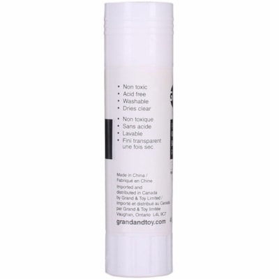 Grand & Toy Permanent Glue Stick, 9 g, White - 0.32 oz (9 g) - White - 1 / Each WASHABLE NON-TOXIC REPLACED 99675