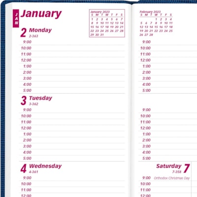 Brownline Brownline Monthly Pocket Planner - Weekly - January 2023 to December 2023 - 9:00 AM to 5:00 PM - Hourly - 1 Week Double Page Layout - 3 1/10" (78.74 mm) x 6" (152.40 mm) Sheet Size - Assorted - Pocket, Flexible, Tear-off, Phone Directory, Address Directory, Notepad, Reference Calendar - 1   