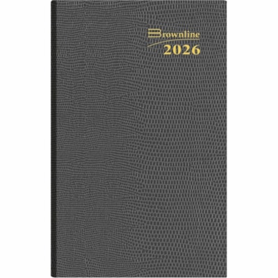 Brownline Traditional Daily Pocket Diaries - Daily - 1 Year - January 2025 to December 2025 - 7:00 AM to 6:30 PM - Half-hourly - 1 Day Single Page Layout - 2 7/8" (73.03 mm) x 4 3/4" (120.65 mm) Sheet Size - Assorted - Pocket, Flexible, Reference Calendar, Notepad - 1 Each  