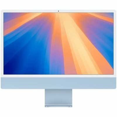 Apple iMac MWV33LL/A All-in-One Computer - Apple M4 - 16 GB - 512 GB SSD - 24" 4.5K - Desktop - Blue - Apple M4 Chip - 4480 x 2520 - MacOS Sequoia - Apple Deca-core (10 Core) - English (US) Keyboard - IEEE 802.11ax - 143 W  4.5K DISPLAY: APPLE M4 CHIP W ITH 10-CORE CPU AND