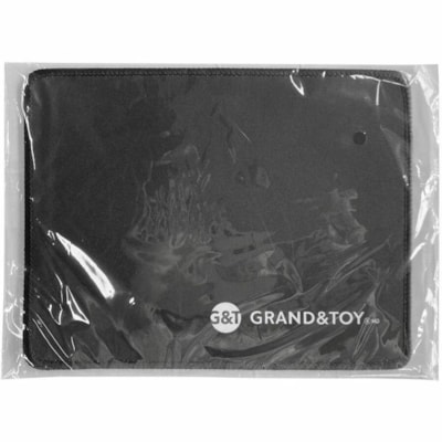 Grand & Toy Mouse Pad - Black - Rubber, Cloth - Anti-slip - Mouse BLACK COLOR CLOTH+COLOR PRINTING+RUBR SOLE