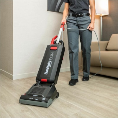 Sanitaire QuietClean SC5500A Upright Vacuum Cleaner - 3.88 L - Bagged - Wand, Crevice Tool, Upholstery Brush - 12" (304.80 mm) Cleaning Width - HEPA - 785.5 gal/min (2973268.89 mL/min) - 10 A - 70 dB(A) Noise Level LIGHT WEIGHT IN HAND QUIET OPERATION- 68DBA