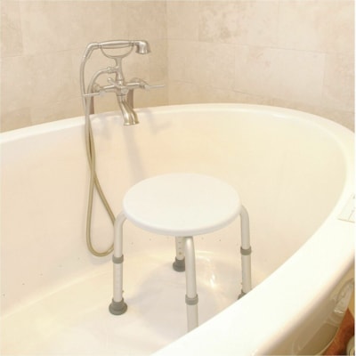 BIOS Medical Adjustable Bath / Shower Stool - 300 lb (136077.71 g) Load Capacity - 19.69" (500 mm) Seat Height VERSATILE AND LIGHTWEIGHT RUST RESISTANT