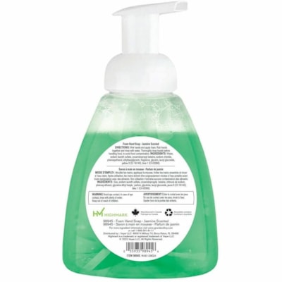 Highmark Foam Hand Soap - Jasmine Scented - 236 ml - Jasmine Scent - 236 mL - Grease Remover, Oil Remover, Residue Remover - Hand, Body, Skin - Green - Phosphate-free, Biodegradable, NPE-free, Recyclable, Pleasant Scent - 1 Unit JASMINE FOAM HAND SOAP 