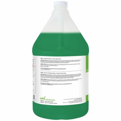 Highmark Dish Soap - For Commercial, Dish, Glass, Pot, Pan - Liquid - 4.50 L - Fruit, Green Apple Scent - Streak-free - Green - 1 Unit GREEN APPLE SCENT 