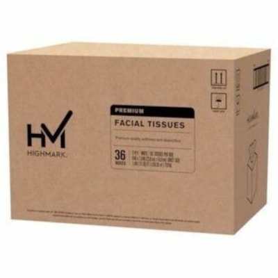 Highmark 2-Ply Facial Tissue, 85 Tissues Per Box, Pack of 3 - 2 Ply - White - 85 / Box - 3 / Pack 2-PLY  85SHT/BX  RECYCLED WHITE