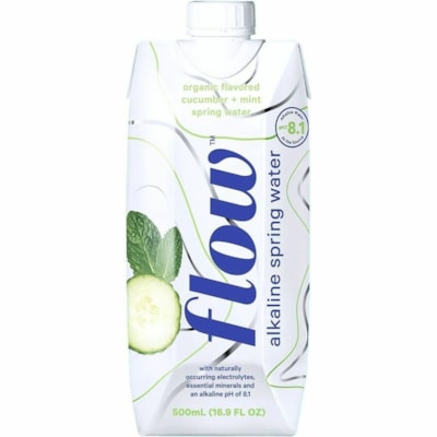 Flow Cucumber + Mint 12 pack of 500ml - Ready-to-Drink - Sugar Free - 500 mL - Cucumber Mint - 12 Pack 12 X 500ML 
