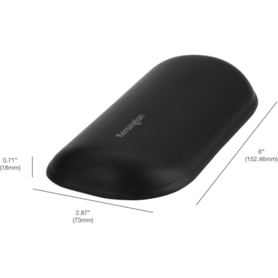 Kensington ErgoSoft Wrist Rest for Standard Keyboards - 0.71" (18 mm) x 6" (152.46 mm) x 2.87" (73 mm) Dimension - Black - Gel, Rubber - 1  GEL-CUSHIONED BLACK