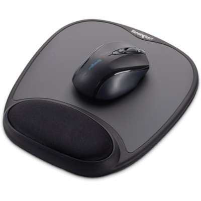 Kensington Comfort Gel Mouse Pad - Black - 1.50" (38.10 mm) Height x 9.37" (238 mm) Width x 13" (330.20 mm) Depth - Black - Gel - Skid Proof - 1   