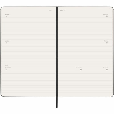 Moleskine Classic 12 Month 2026 Weekly Horizontal Planner, Hard Cover, Large (5" x 8.25") - Moleskine Classic 12 Month 2026 Weekly Horizontal Planner, Hard Cover, Large (5" x 8.25  