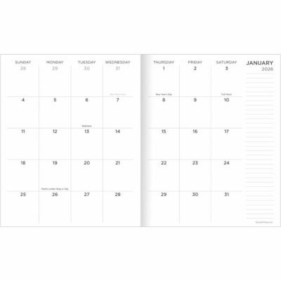 TF Publishing Agenda mensuel moyen Quilted Curves 2026 - Agenda mensuel moyen Quilted Curves 2026  