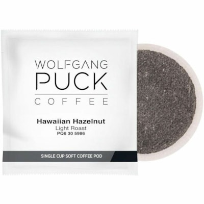 Wolfgang Puck Coffee, Hawaiian Hazelnut - Box of 18 PODS  A9 ONLY 