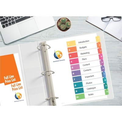 Avery® - Intercalaires Ready Index® pour imprimantes laser et à jet d'encre - 10 x Intercalaire(s) - 1-10 - 10 Onglet(s)/Ensemble - largeur de l'intercalaire 8,50 po (215,90 mm) x longueur de l'intercalaire 11 po (279,40 mm) - 3 TrouPerforé - Divider Blanc Papier - Tab(s) Multico NO 1 A 10  LASER/JET D ENCRE 3 TROUS RENF 20% MATIERE POSTC