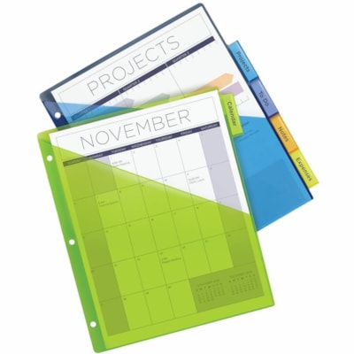 Avery® Big Tab(tm) Insertable Plastic Dividers with Pocketsfor Laser and Inkjet Printers, 9-1/4" x 11-1/8" , 5 tabs, 1 set - 5 x Divider(s) - 5 - 5 Tab(s)/Set - 9.25" (234.95 mm) Divider Width x 11.25" (285.75 mm) Divider Length - 3 Hole Punched - Translucent Plastic, Multicolor Divider - Mul POCKET INSERTABLE PLASTIC LTR MULTI COLOURS