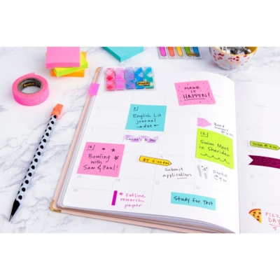 Post-it® - Cube de Feuillets - 1200 - largeur de drapeau/note 2 po (50,80 mm) x longueur de drapeau/note 2 po (50,80 mm) - Carré - 400 Feuilles par bloc - Non ligné - Citronnade, Jaune canari - Papier - Repositionnables, Autocollant - 3 / emballage 2051-3PK-EF 1.88 IN X 1.88 IN