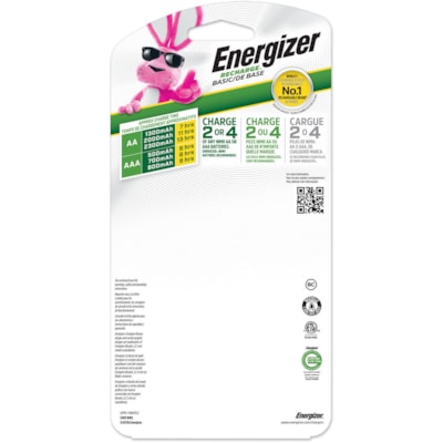 Energizer Recharge Basic Charger for NiMH Rechargeable AA and AAA Batteries - 4 - AA, AAA FED GOV'T 