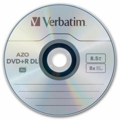 Verbatim DVD+R DL 8.5GB 8X with Branded Surface - 20pk Spindle - 120mm - Double-layer Layers - 4 Hour Maximum Recording Time 8.5GB 