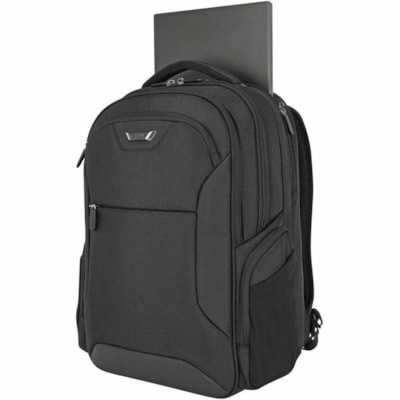 Targus Corporate Traveler CUCT02B Carrying Case Rugged (Backpack) for 10.5" to 16" Notebook - Black - Damage Resistant, Impact Resistant, Water Resistant Bottom, Impact Absorbing, Drop Resistant, Bump Resistant, Water Resistant, Shock Absorbing, Tear Resistant, Crash Resistant - Polyester Body - Che  