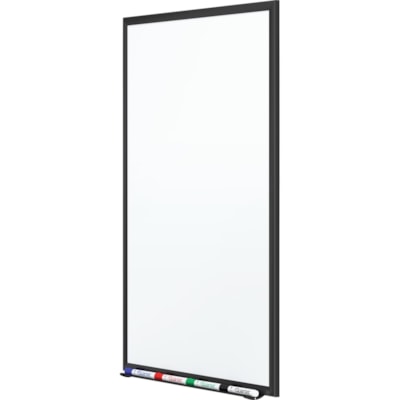 Quartet - Dry Erase Board Premium DuraMax - largeur de 96 po (2438,40 mm) x hauteur de 48 po (1219,20 mm) - Surface Blanc Porcelaine - Frame Noir Aluminium - Rectangle - Horizontale/Verticale - Magnétique - 1 / chaque PORCELAIN CLASSIC PREMIUM BLACK FRAME