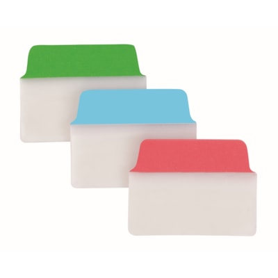 Avery® - Intercalaire 74757 - 48 Onglet(s) - hauteur de l'onglet 1,50 po (38,10 mm) x largeur de l'onglet 2 po (50,80 mm) - Tab Rouge Film, clair Papier, Bleu, Vert - 48 / emballage VERT  BLEU  ROUGE COULEURS PRIM. - EMB. DE 48