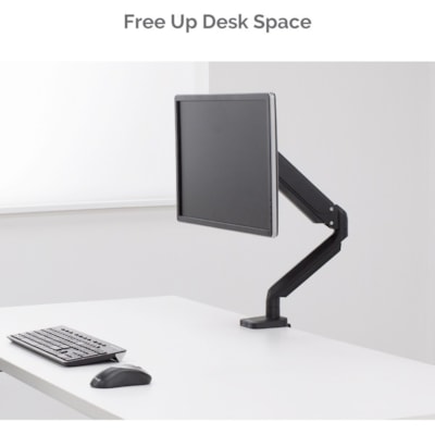 Fellowes Platinum Series Single Monitor Arm - Height Adjustable - 1 Display(s) Supported - 19.7" to 32" Screen Support - 17.60 lb (7983.23 g) Load Capacity - 75 x 75, 100 x 100 - VESA Mount Compatible - Steel - 1 Unit 2 USBPORTS.CLAMP/GROMMET MOUNT HOLDS 30"/20 LBS MONITOR