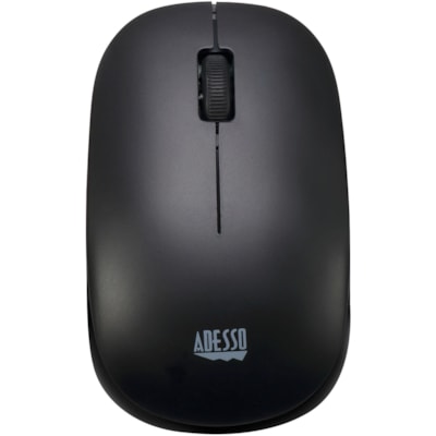 Adesso WKB-1100CB - Wireless Spill Resistant Mini Keyboard & Mouse Combo - USB Membrane Wireless RF Keyboard - 79 Key - English (US) - Black - USB Wireless RF Mouse - Optical - 1200 dpi - Scroll Wheel - QWERTY - Black - Multimedia Hot Key(s) - Right-handed - AA - Compatible with Windows & mouse combo 