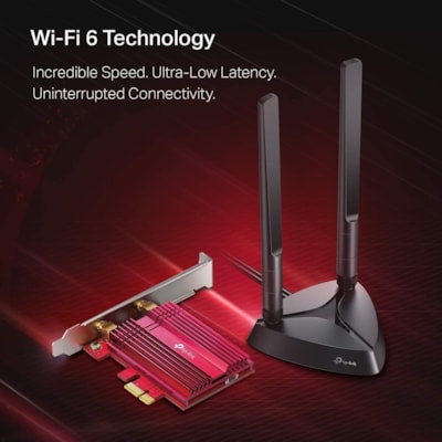 TP-Link TX3000E IEEE 802.11ax Bluetooth 5.0 Dual Band Wi-Fi/Bluetooth Combo Adapter for Desktop Computer, Gaming Controller, Headset, Speaker - PCI Express x8 - 2.93 Gbit/s - 2.40 GHz ISM - 5 GHz UNII - Internal  WRLS 