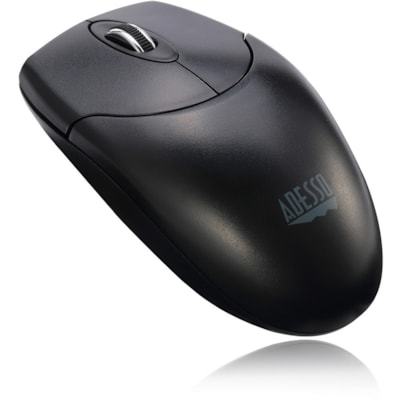 Adesso Antimicrobial Wireless Desktop Mouse - Optical - Wireless - 30 ft (9144 mm) - Radio Frequency - 2.40 GHz - Black - USB Type A - 1200 dpi - Scroll Wheel - 3 Button(s) - Symmetrical - 2 x AAA Battery Supported  MOUSE 