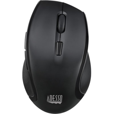 Adesso TruForm 1600 Wireless Ergonomic Keyboard and Optical Mouse - USB Membrane Wireless RF 2.40 GHz Keyboard - 104 Key - English (US) - Black - USB Wireless RF Mouse - Optical - 1600 dpi - Scroll Wheel - Black - Home, Back, Forward, Search, Email, Sleep, Wake-up, Power, Media Player, Calculator, P Wireless Ergonomic Desktop Key board  with low prof