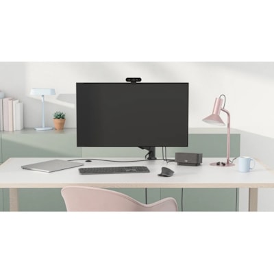 Logitech Logi Dock Docking Station - for Desktop PC, Tablet, Smartphone - 100 W - USB Type C - 2 Displays Supported - 4K - 3840 x 2160 - 5 x USB Ports - 3 x USB 3.1 Type-C Ports - 2 x USB Type-A Ports - USB Type-A - 4 x USB Type-C Ports - USB Type-C - 1 x HDMI Ports - HDMI - 1 x DisplayPorts - Displ  