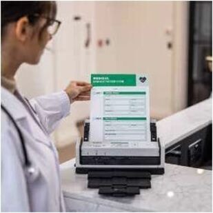 Brother ADS1350W Large Format Sheetfed Scanner - 600 x 600 dpi Optical - 30 ppm (Mono) - 30 ppm (Color) - Color, Monochrome Scan - Duplex Scanning - ID Card, Business Card, Plastic Card - Wireless LAN - Portable - USB  