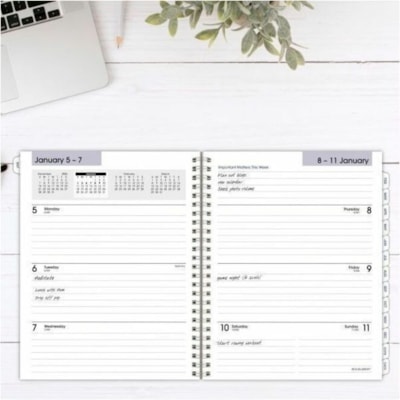 At-A-Glance Executive G5455026 Planner Refill - Weekly, Monthly - 12 Month - January 2026 to December 2026 - 1 Week, 1 Month Double Page Layout - 6 7/8" (174.63 mm) x 8 3/4" (222.25 mm) Sheet Size - Spiral Bound - Paper Cover - Monthly Tab, Expense Tracking, Contact Sheet, Bleed Resistant Paper - 1  FOR G54500 6-7/8 X 8-3/4 SFI CERTIFIED