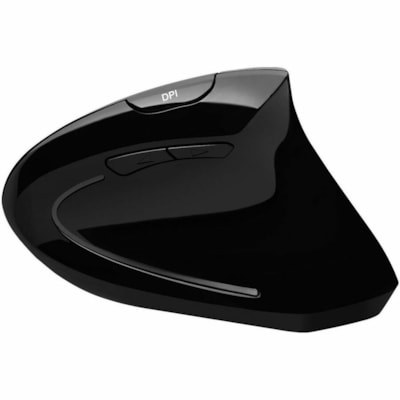 Adesso 2.4 GHz Wireless Vertical Ergonomic Mouse - Optical - Wireless - 30 ft (9144 mm) - Radio Frequency - 2.40 GHz - Black - USB - 1600 dpi - Scroll Wheel - 6 Button(s) - Right-handed - 2 x AAA Battery Supported  mouse  3 BTN  1000/1500/2000 switchable DPI  Blac