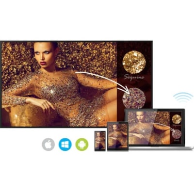 BenQ 65" Pantone® Validated Smart Signage - SL6502K - 65" (1651 mm) LCD - 4 GB - 32 GB HDD - 3840 x 2160 - Direct LED - 500 cd/m² - 2160p - HDMI - USB - SerialEthernet - Android  MNTR 