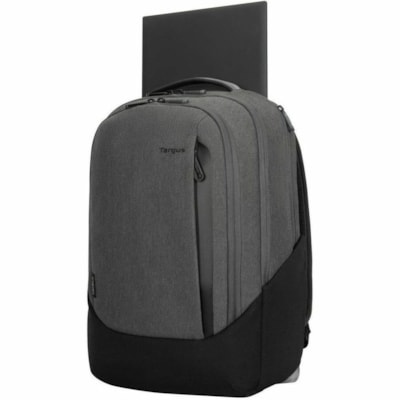 Targus Cypress Hero TBB94104GL Carrying Case (Backpack) for 15.6" (396.24 mm) Apple Notebook - Gray - Water Resistant - Woven Fabric, Foam Body - Shoulder Strap, Trolley Strap, Handle - 19.69" (500.13 mm) Height x 12.01" (305.05 mm) Width x 5.30" (134.62 mm) Depth - 5.81 gal (22000 mL) Volume Capaci  