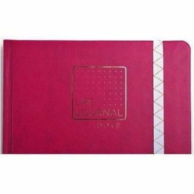 Quo Vadis Life Journal Dots Notebook - 224 Pages - Printed - 90 g/m² Grammage - 8.27" (210 mm) Height x 5.91" (150 mm) Width - White Paper - Prune Dotted Cover - Elastic Closure, Page Marker, Index Page, Bookmark, Pocket - 1 Unit 15 X 21 CM PRUNE 215 NUMBERED PAGES