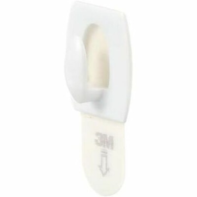 Command Hook - 6 Hooks - 8 oz (226.80 g) Capacity - for Apartment, Dorm, Glass, Home, Office, Paint, Tile, Tool, Wall, Wood - Plastic - White 6HOOKS 8STRIPS PER PACK HOLDS UP TO .5LBS