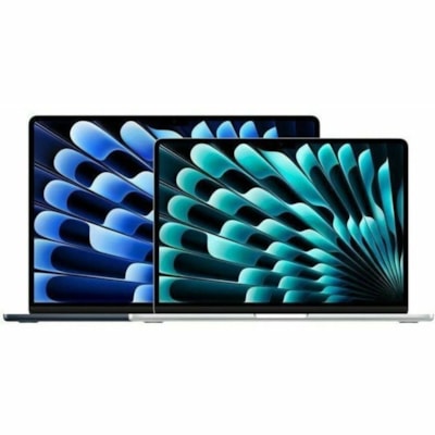 Apple MacBook Air MRYV3LL/A 15.3" Notebook - Apple M3 - 8 GB - 512 GB SSD - English (US) Keyboard - Midnight - Apple M3 Chip - 2880 x 1864 - macOS Sonoma - Apple - True Tone Technology, In-plane Switching (IPS) Technology, Liquid Retina Display - Front Camera/Webcam - 18 Hours Battery Run Time - IEE le M3 chip with 8-core CPU and  10-core GPU  8GB  5