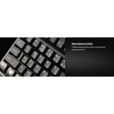 Adesso Tru-Form Media 3150 - 2.4 GHz Wireless Ergo Trackball Keyboard - Wireless Connectivity - RF - 30 ft (9144 mm) - 2.40 GHz - USB 2.0 Interface - 87 Key(s) - 20 Hot Key(s) - On/Off Switch, Connect, Play/Pause, Stop, Previous Track, Next Track, Mute, Volume Up, Volume Down Hot Key(s) - Windows Vi rgo  Mini Trackball Keyboard.  Removeable 1000 tra