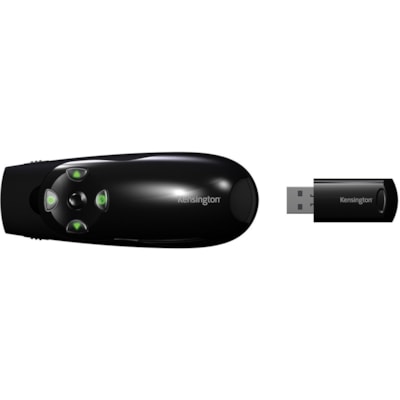 Kensington Presenter Expert Mouse/Presentation Pointer - Laser - Wireless - Radio Frequency - Black - USB WIRELESS W/GREEN LASER 