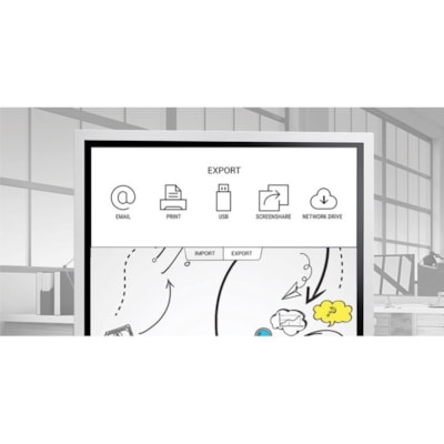 Samsung Flip 2 WM55R 55" Class LCD Touchscreen Monitor - 6.70 ms - 55" Viewable - InGlass Technology - 3840 x 2160 - 4K - 350 cd/m² - Edge LED Backlight - Speakers - HDMI - USB - Light Gray - 36 Month Digital Flipchart  Advanced IR  touch technology  w